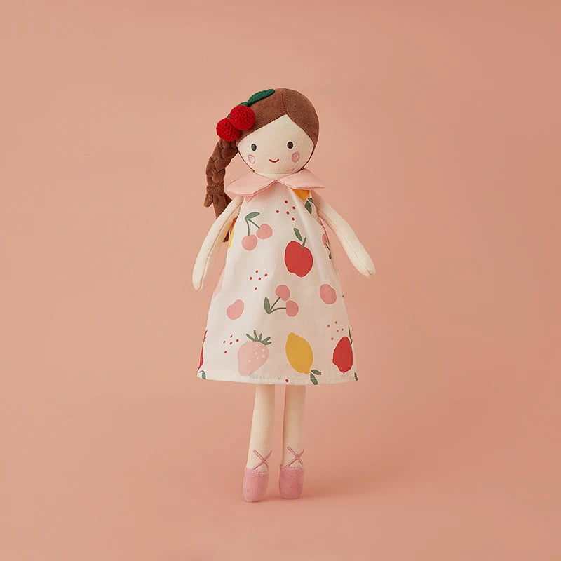 Pink Dress Girl Plush Toy | Crown Princess Stuffed Doll