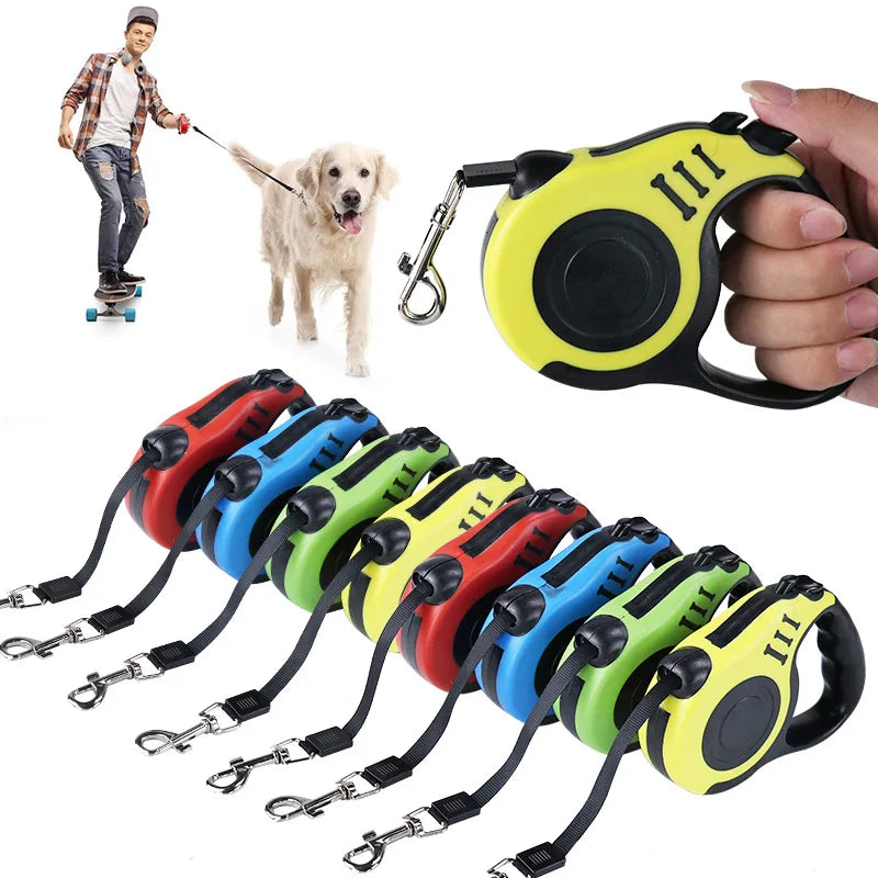 Retractable Dog Leash | Flexible Traction Rope for All Dog Sizes