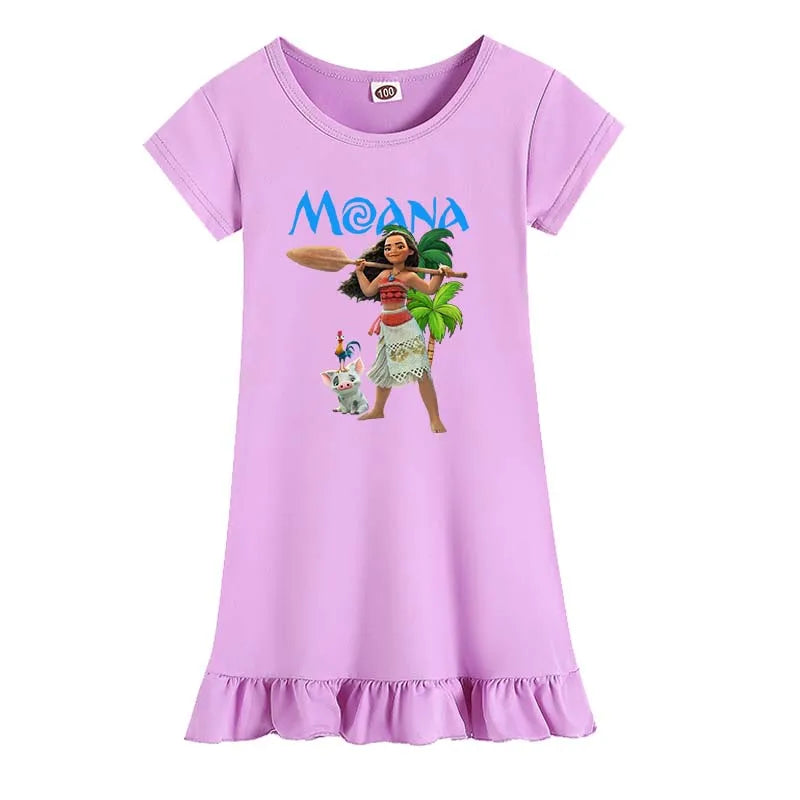 Moana & Trolls Anime Dress for Girls