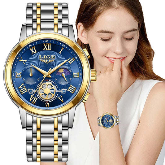 Elegant All-Steel Quartz Watch for Women