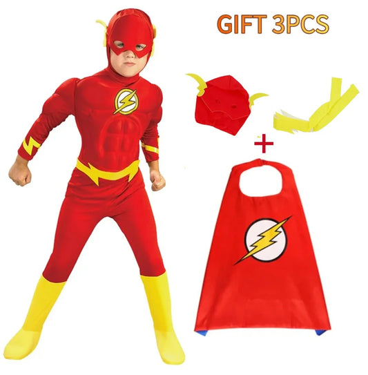 Children's Flash Man Muscle Superhero Costume