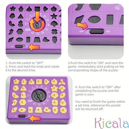 Pop Up Board Game with Shape Matching Puzzles