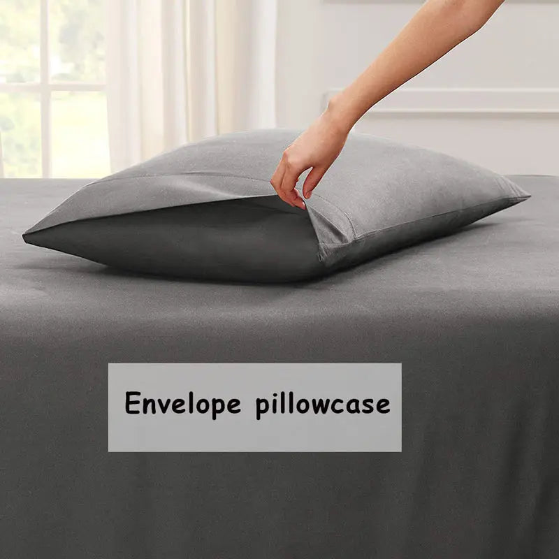 Queen/King Pillowcase – Cotton & Polyester Solid Color