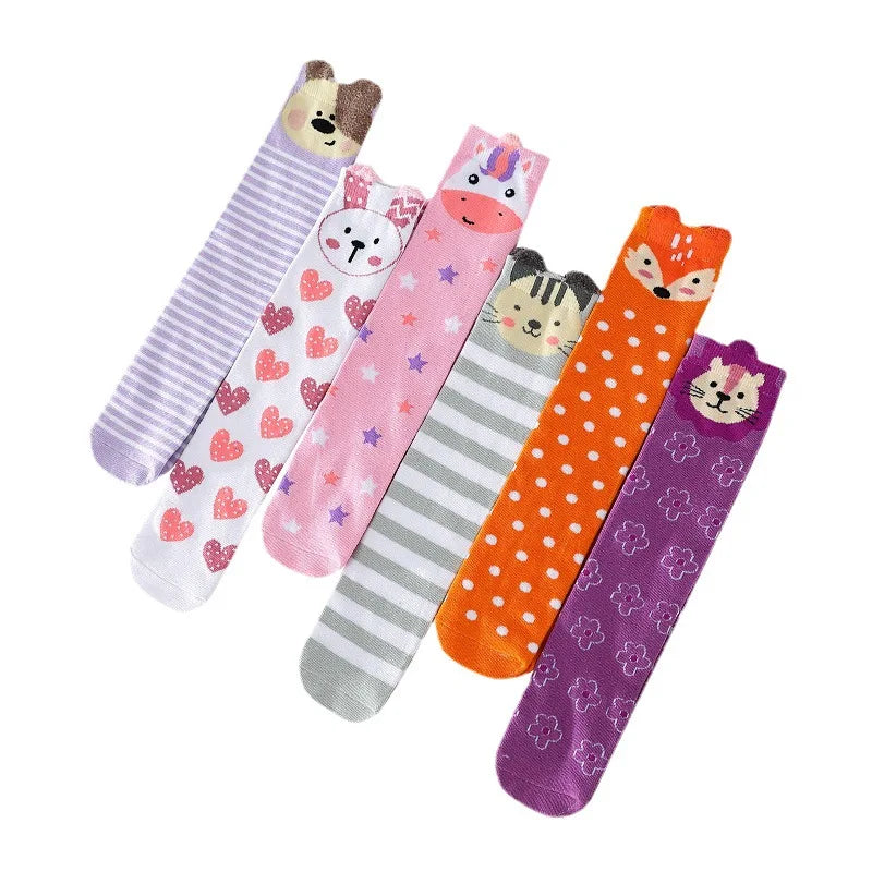 Girl's Cotton Knee-High Dance Socks