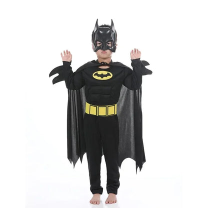 Kids Boys Muscle Costumes with Mask and Cloak