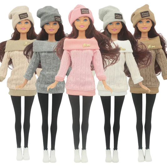 Doll Full Set – Female Doll with Clothes, Hat & Sweater