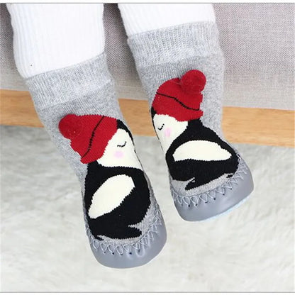 Newborn to Toddler Indoor Sock Shoes with Thick Rubber Soles Series 2