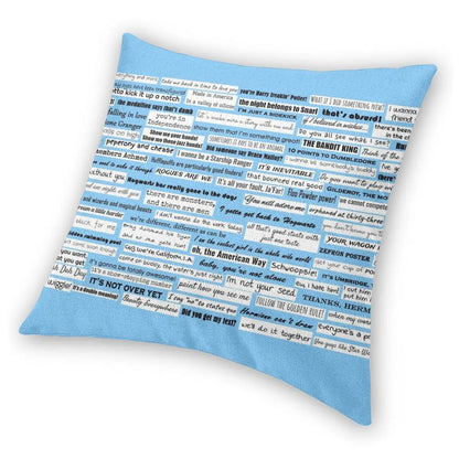 Team StarKid Quote Collage Pillowcase | Polyester Linen & Velvet | Creative Zip Decorative Throw Pillow Case