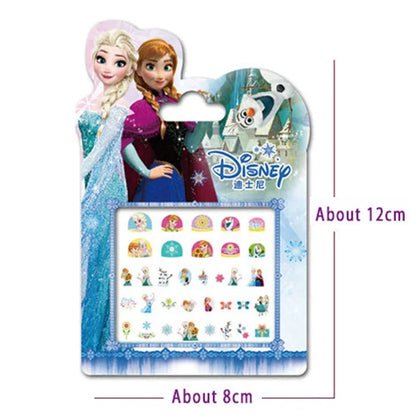 Disney Princess Nail Stickers - Frozen Elsa, Ariel & Belle Cartoon Figures