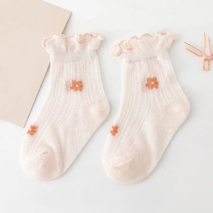 3 Pairs Newborn Summer Thin Casual Socks – Soft Cotton