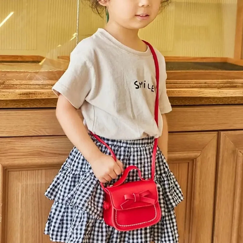 Cute Small Purse for Little Girls | Bow Messenger Crossbody Bag