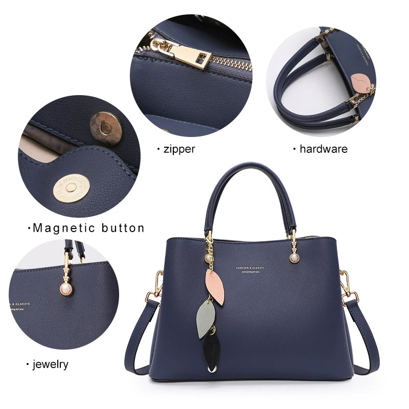 High-End Tassel Women’s Handbag | Fashionable Cowhide Commuting Bag