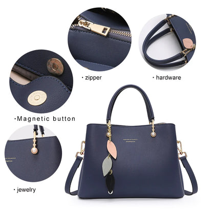 High-End Tassel Women’s Handbag | Fashionable Cowhide Commuting Bag