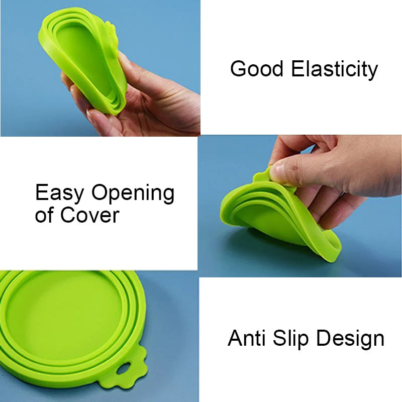 Silicone Pet Can Lid - Portable Soft Seal Cover