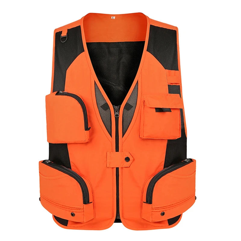 High-Quality Men's Summer Outdoor Lure Fishing Vest – Adjustable Multi-Pocket Mesh Accessory Bag