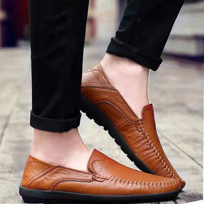 Men’s Leather Loafers – Slip-On Business Casual Moccasins