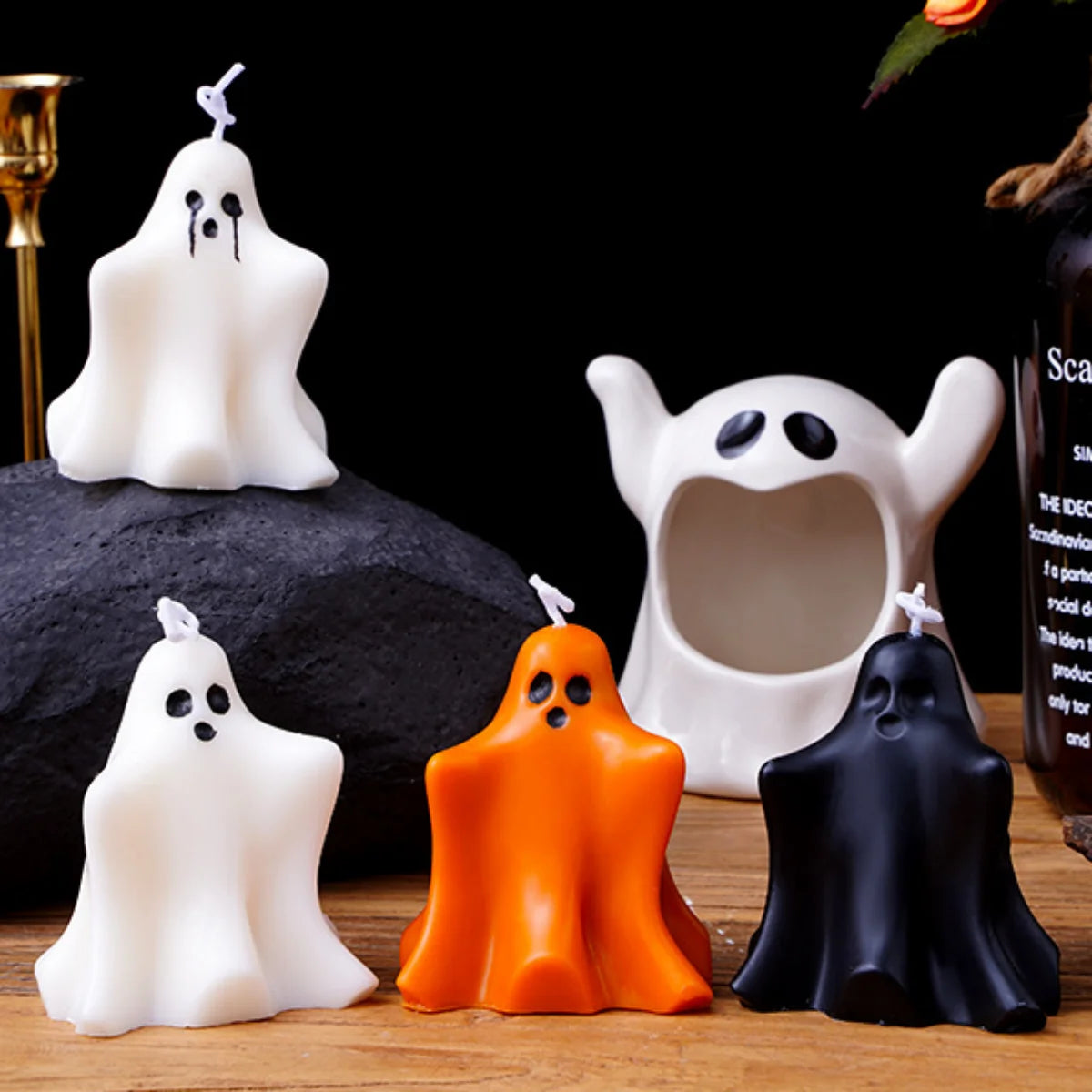 3D Ghost Silicone Candle Mold for Halloween