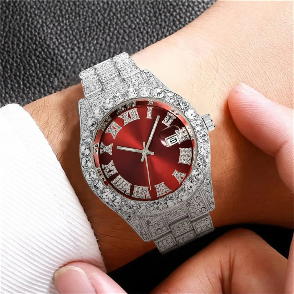 Luxury Full Steel Gold Quartz Wristwatch for Men