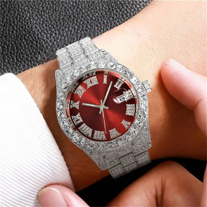 Luxury Full Steel Gold Quartz Wristwatch for Men