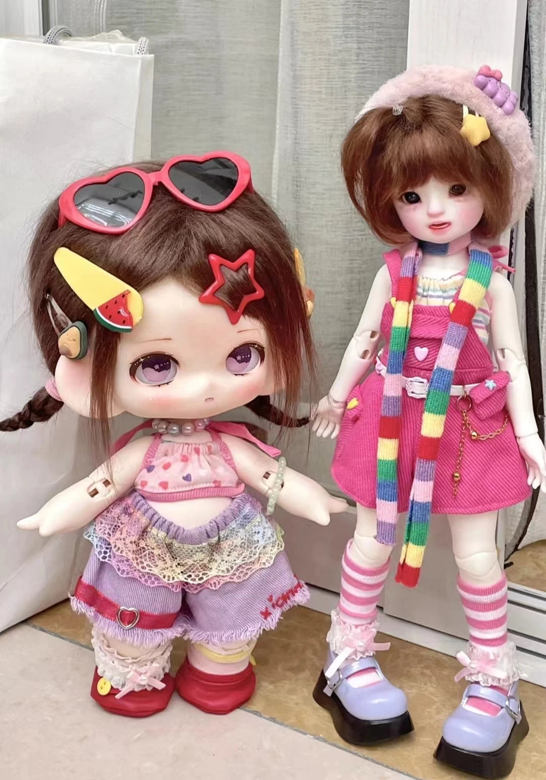 BJD Mini Doll - 13cm & 8cm Craft Ornaments for Kids