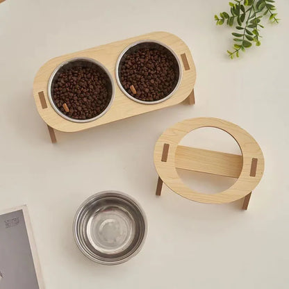 Elevated Pet Bowls | Tilted Stainless Steel Food Bowls