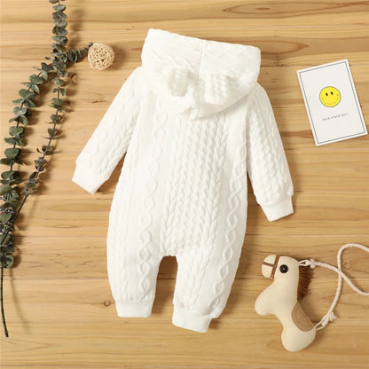 Solid Baby Jumpsuit | Long Sleeve Romper for Newborns 0-18M