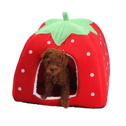 Cute Strawberry Pet House | Foldable