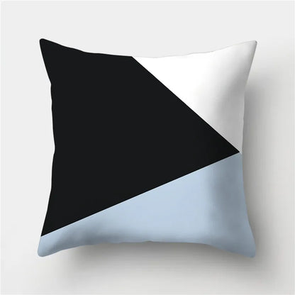 Minimalist Geometry Grey Blue Cushion Pillow Case – 45x45cm