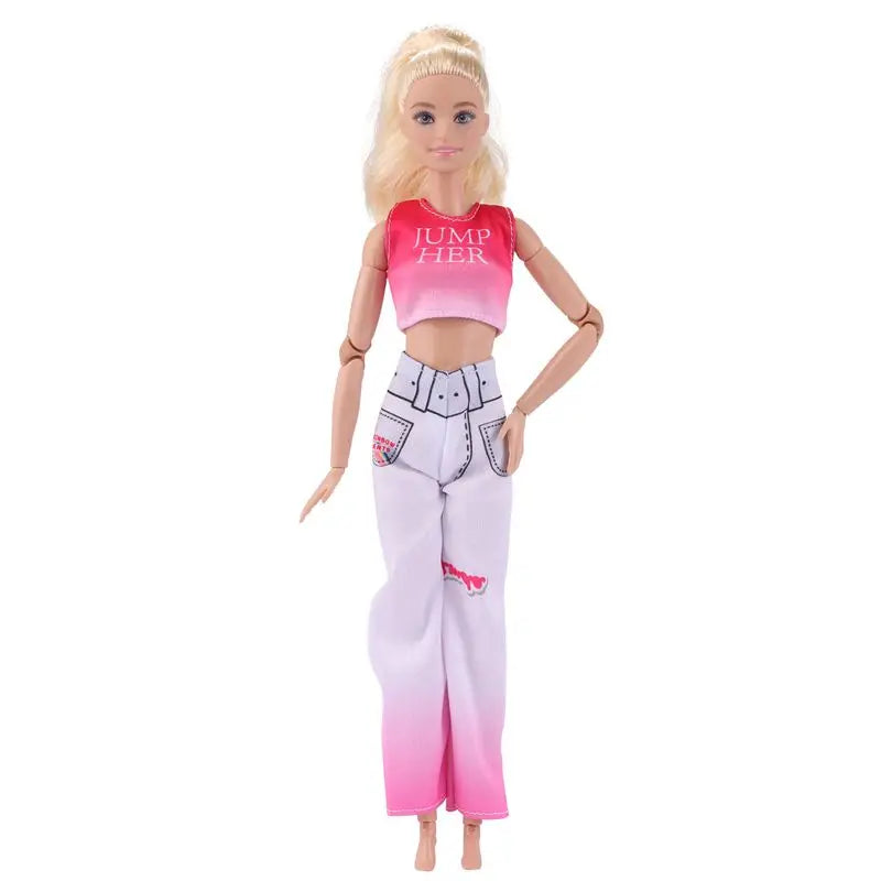 Kawaii 4-Piece Fashion Doll Suit Set – Barbie & Ken Clothes