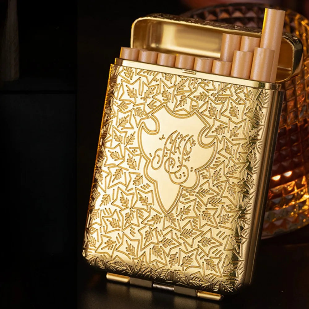 Luxury Vintage Engraved Cigarette Case Holder