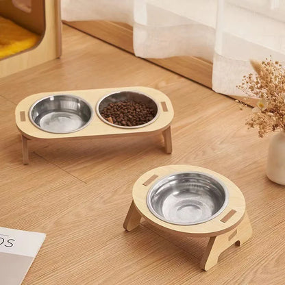 Elevated Pet Bowls | Tilted Stainless Steel Food Bowls