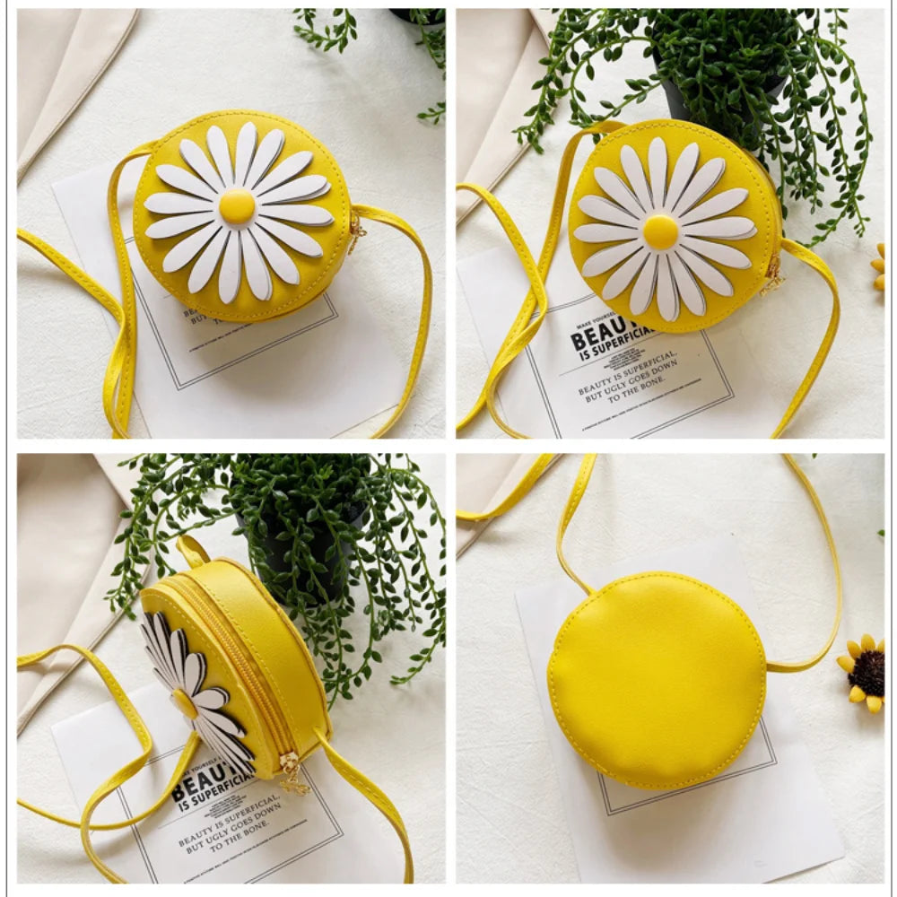 PU Cute Daisy Mini Messenger Bag