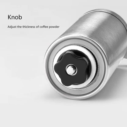 Stainless Steel Portable Manual Coffee Grinder – Hand Coffee Mill with Ceramic Burrs