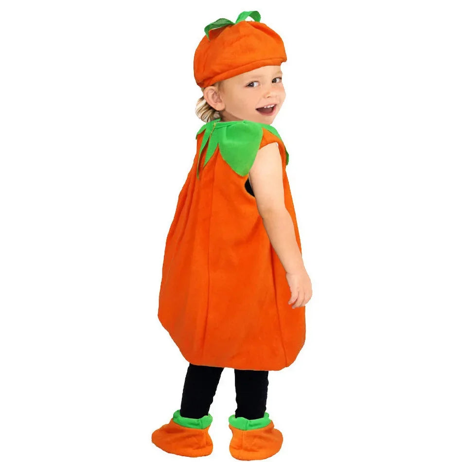 Infant Halloween Pumpkin Costume with Hat