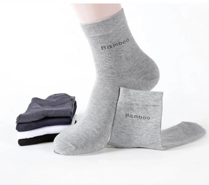 10 Pairs Men's Bamboo Fiber Crew Socks