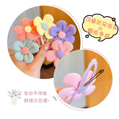 2 pcs Children's Floral Alloy Hair Clips – Cute & Stylish