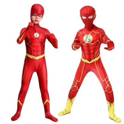 Boys Flash Cosplay Costume with Mask for Carnival Party