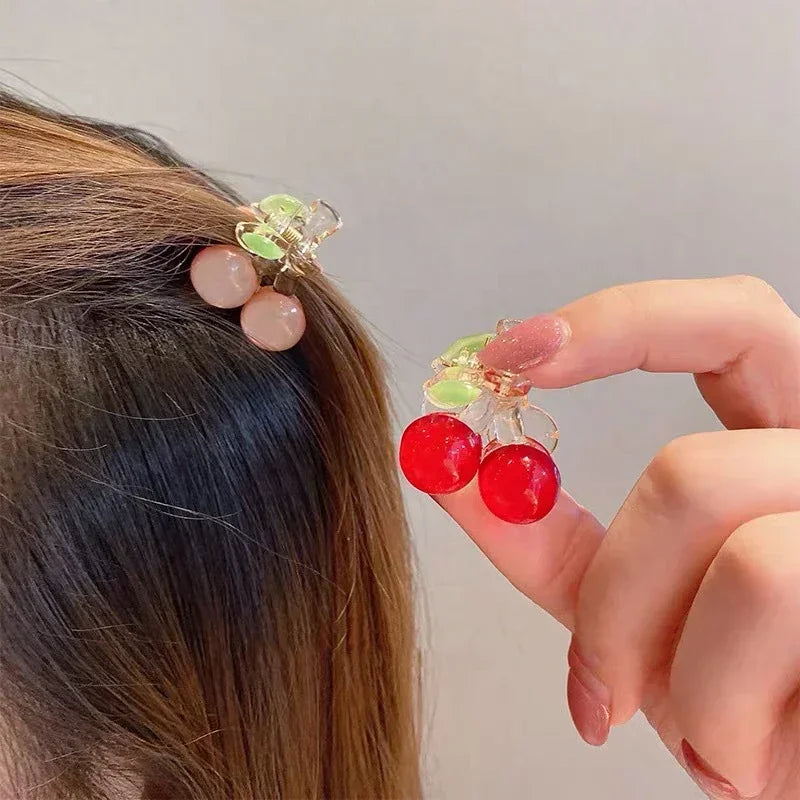 Kawaii Cherry Hair Clip Claw | Cute Hairpin Accessories