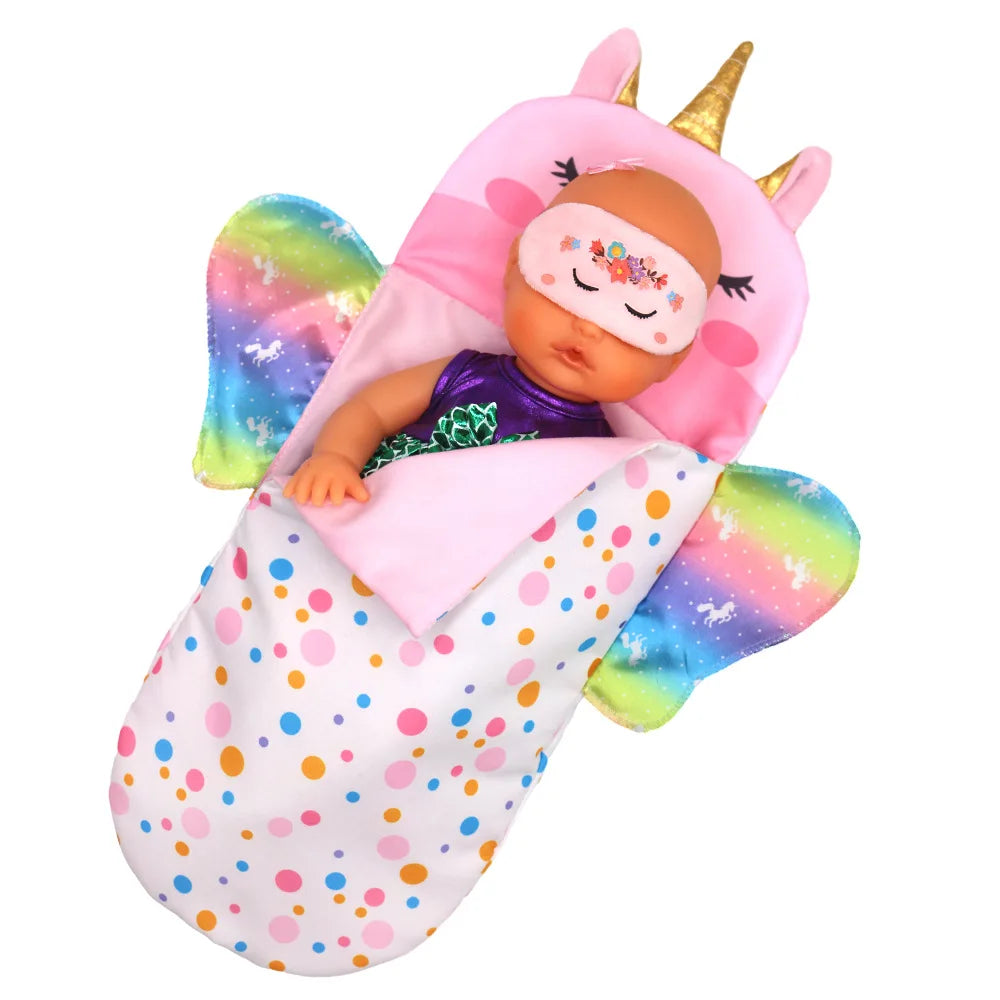 Rainbow Wing Doll Sleeping Bag Set for 10-18 Inch Dolls