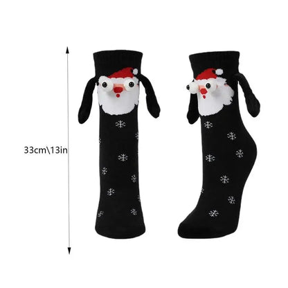 Magnetic Friend Socks Deer Antler 3D Doll Couple Socks