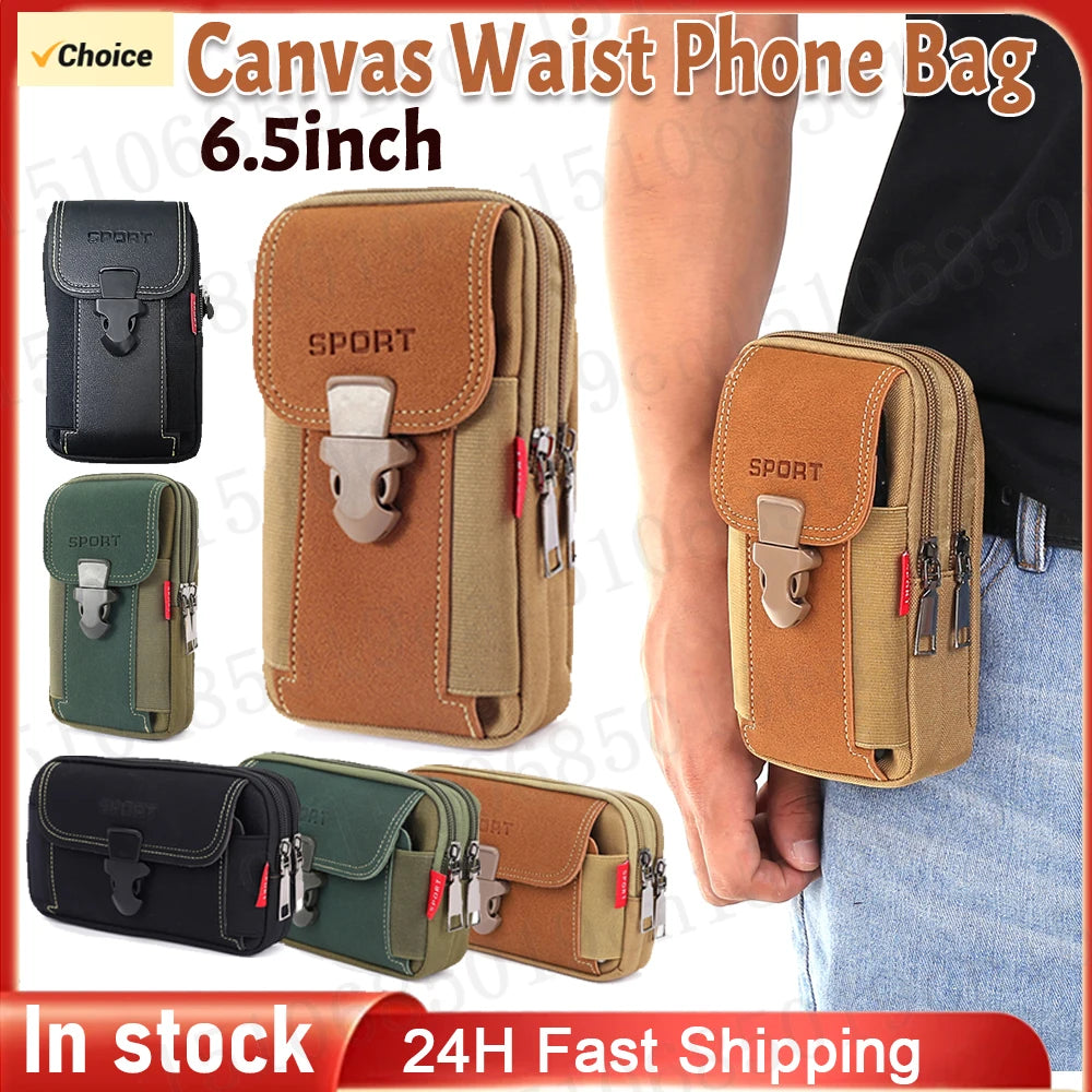 Men's Tactical Phone Holster Belt Pouch