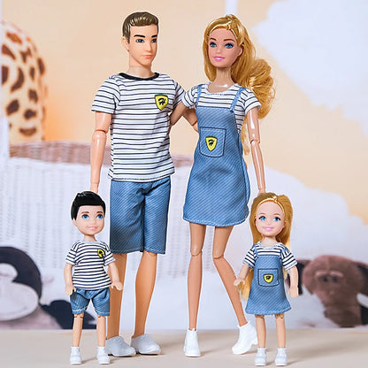 Family Doll Set | Mom, Dad, Ken & Kids