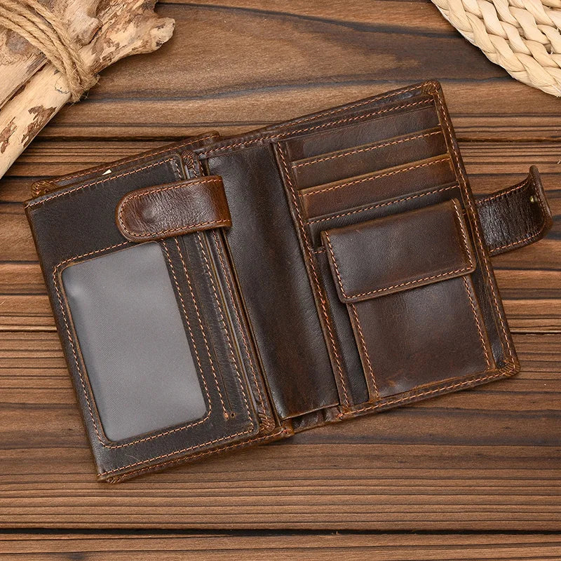 High-Quality RFID Genuine Leather Card Wallet for Men and Women