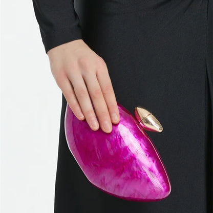 Acrylic Egg Shape Clutch Bag – Designer Evening Purse