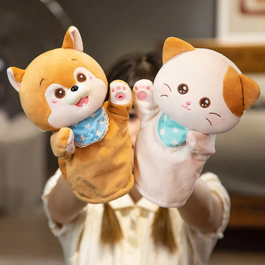 Kawaii Plush Animal Puppets - Educational Kids' Toys