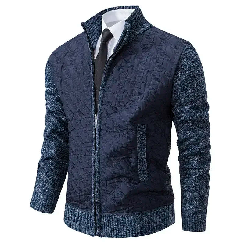 Smart Casual Knitted Cardigan Men – 2024 Autumn Winter Slim Business Sweatercoat Knitwear Jacket