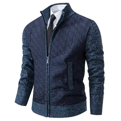 Smart Casual Knitted Cardigan Men – 2024 Autumn Winter Slim Business Sweatercoat Knitwear Jacket