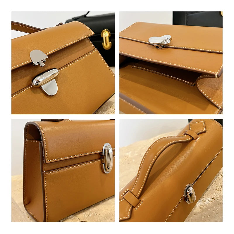 Genuine Leather Satchel Purse | 2023 Luxury Clutch Handbag for Women