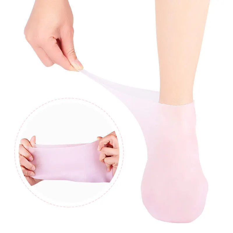 1 Pair Silicone Moisturizing Heel Socks – Exfoliating Gel for Callus & Cracked Skin Relief