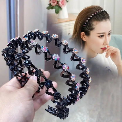 Fashion Pearl Non-Slip Hairbands | Elastic Flower Hair Hoop for Women